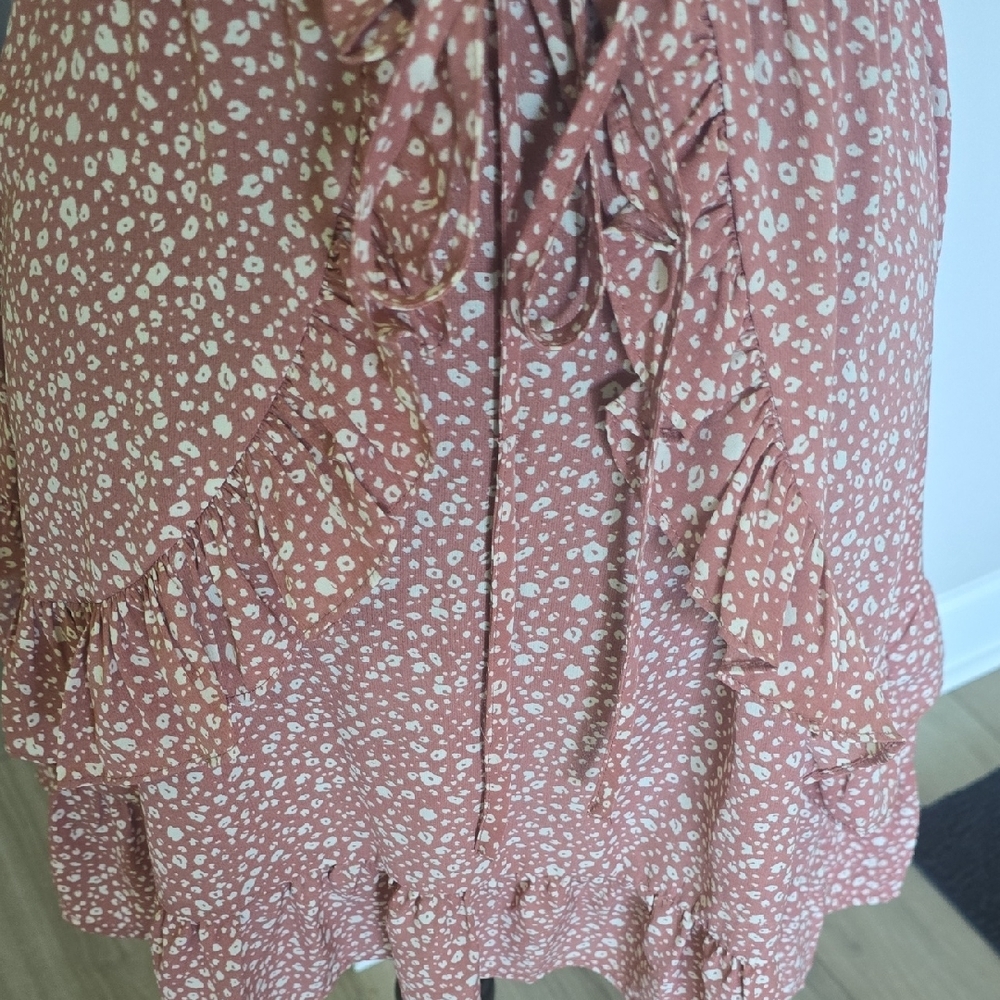 Floral Pink Ruffle Dress - Picture 2 of 7